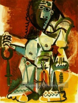  mme - Femme nue assise dans un fauteuil 3 1965 cubiste Pablo Picasso